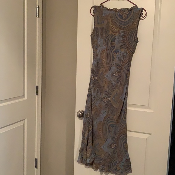 KAREN KANE LONG RUFFLE SLEEVELESS DRESS - Picture 3 of 7